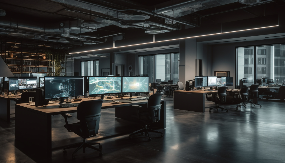 modern-office-design-with-computer-equipment-inside-generated-by-ai